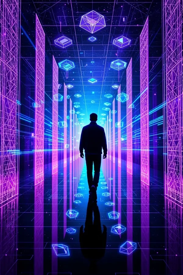 量子迷宫海报背景